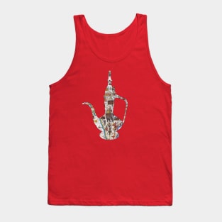 Indian Teapot cut from 1986 Tourist Map of India Tank Top